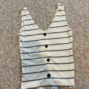 Cropped striped tank
